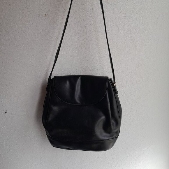 Nordstrom Handbags - Vintage Nordstrom Leather Black Purse Genuine Turkey Made Crossbody Shoulder Bag